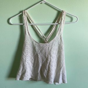 Forever21 White Strappy Crop Top